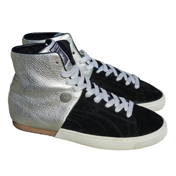 Vintage Y2K silver/black PUMA by MIHARAYASUHIRO sz 7 - Picture 1 of 7